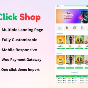 Click Shop - Ecommerce WordPress Theme & Product Type Landing Page